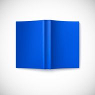 Open blank book cover top view