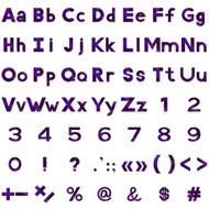 Alphabet numbers and signs set serpentines