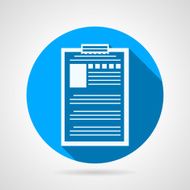 Clipboard with questionnaire vector icon