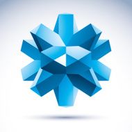 Abstract geometric 3D object vector illustration clear eps 8