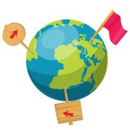 Cartoon globe illustration