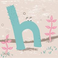 Cute alphabet Letter H