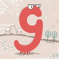 Cute alphabet Letter G