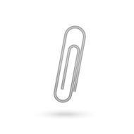 Paperclip icon on a white