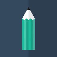 Green pencil icon over blue