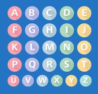 flat icons ABC character character icons vector