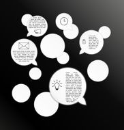 Vector circles and speak bubbles infographic template