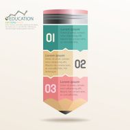 Infographic pencil education concept design