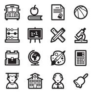 School and Education Icons - Simpla Series