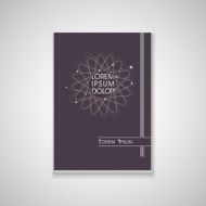 elegant flower shape background book template
