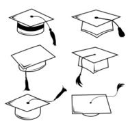 Congratulations Hat Graduation Line Icon Vector