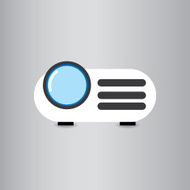 projector flat icon vector illustration eps10
