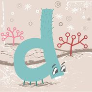 Cute alphabet Letter D
