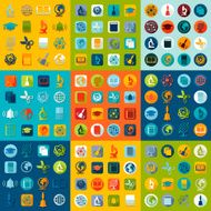 Set of education flat icons N6