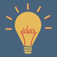 Llight-bulb vector flat icon N2