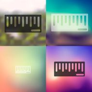 ruler icon on blurred background