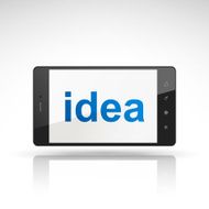 idea word on mobile phone