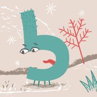 Cute alphabet Letter B