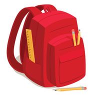 Red Back to School Backpack