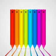 Color pencils isolated on white background N2
