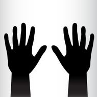 Pair of black hands background