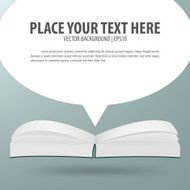 Book with blank speech bubble N3