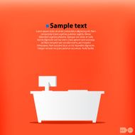 Office workplace vector bright background