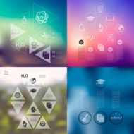education infographic with unfocused background N13