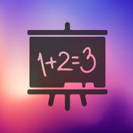 school icon on blurred background N4