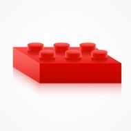 Isometric colorful plastic building block N2