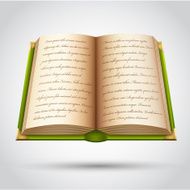 Open old book