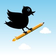 bird with pencil rocket N2