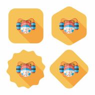 sport fan flat icon with long shadow eps10 N7