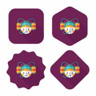 sport fan flat icon with long shadow eps10 N8