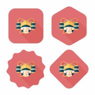 sport fan flat icon with long shadow eps10 N9