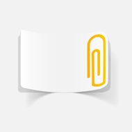 realistic design element paper clip N13