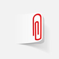 realistic design element paper clip N14