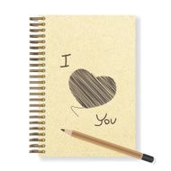 Heart hand painted blank realistic spiral notepad notebook and p N2
