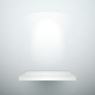 blank empty white wooden shelf N2