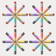 Circle of crayons