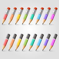 Pencil vector background collection