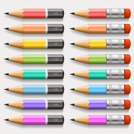 Collection of pencils Vector