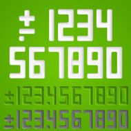 Number sings Vector