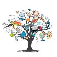 Education icon doodle tree N2