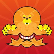 Team Logo Battle Claws Lion Symbol Sport Mascot Icon on