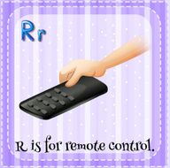 Letter R for remote control