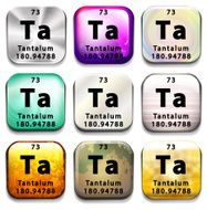 Button showing the element Tantalum