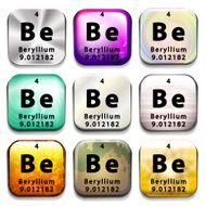 Button showing the element Beryllium