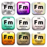 Periodic table button showing Fermium