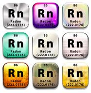 Periodic table showing Radon